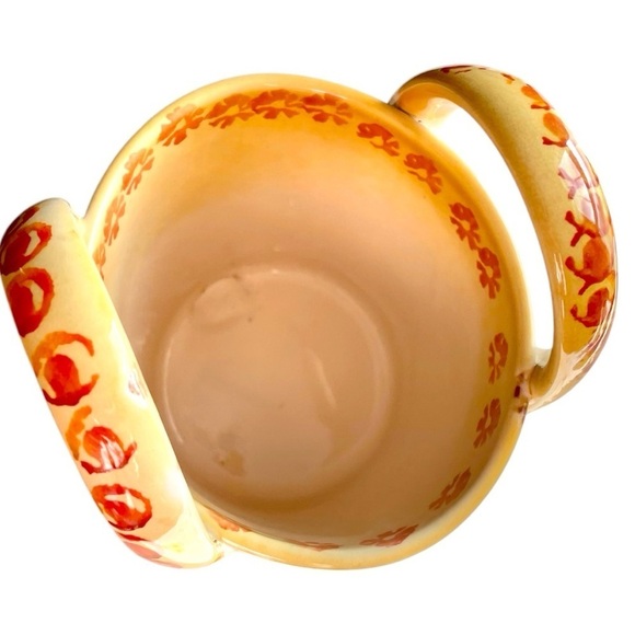 Ceramic basket, handmade in Italy, colorful, no cracks or chips - Picture 4 of 5